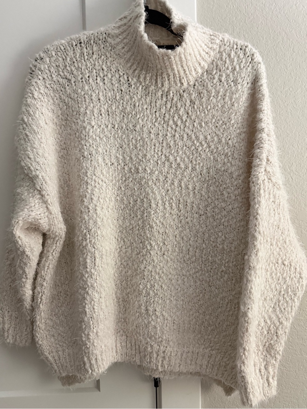 Title: Altar'd State Cream Fuzzy Mock Neck Sweater S/M
